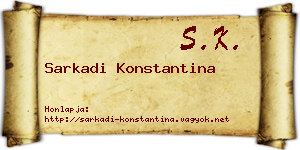 Sarkadi Konstantina névjegykártya